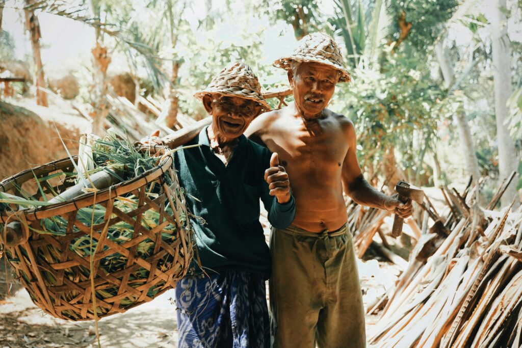 languages of taiwan two indigenous asian men working with tools in taiwan